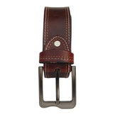 (Big Size) - Men Buffalo plain leather belt | Waist Belt for boys & Mens (Dark Brown)