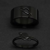 Planet Saturn Promise Couple Rings With Elegant Design And Symbolic Meaning For Specia