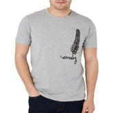 Men's Half Sleeves Printed Jersey T-Shirt | Round Neck Soft Fabric Summer Casual Wear - Extra Larg