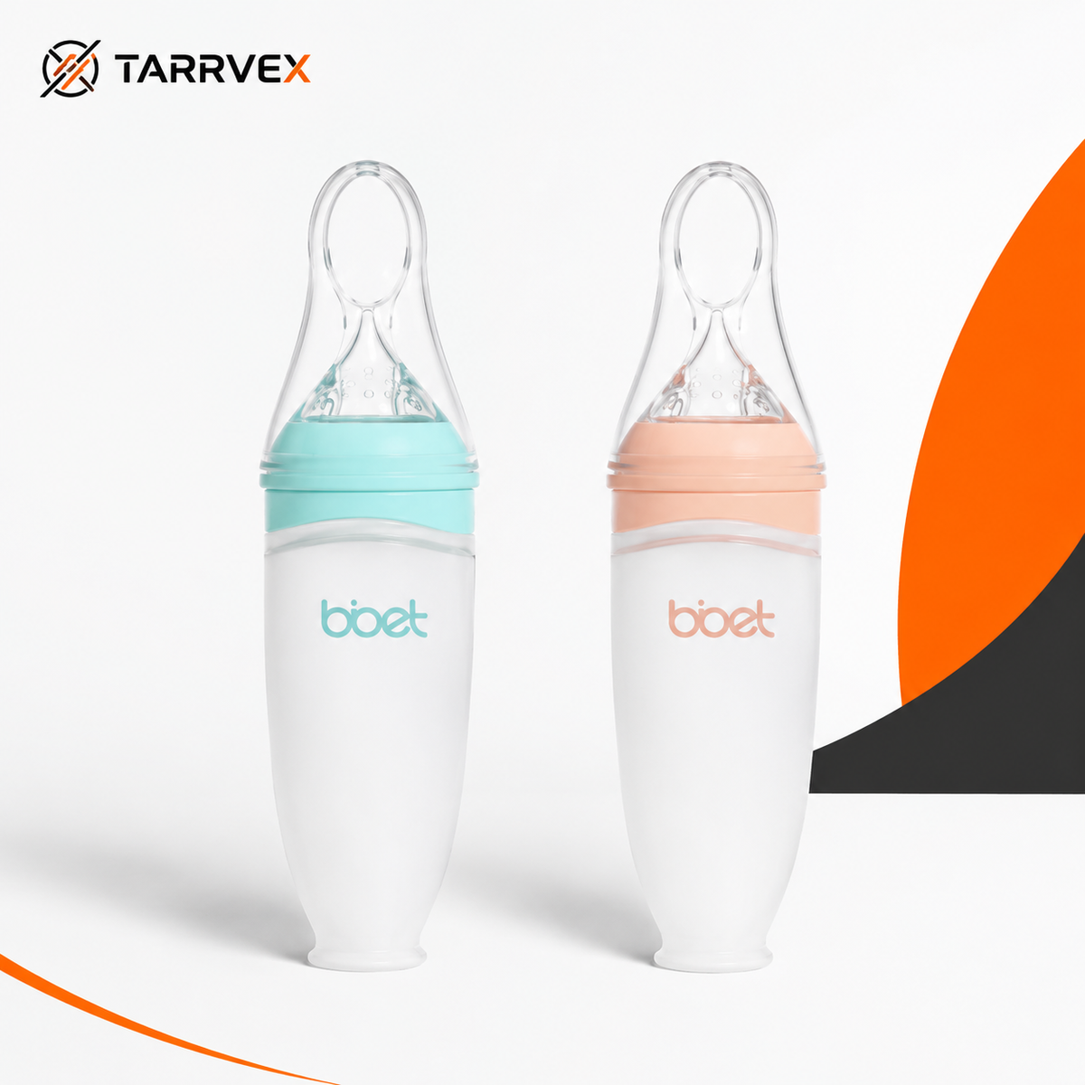 Baby Spoon Feeder | 90ml Silicone Squeeze Feeding Bottle with Spoon for Infants & Toddlers